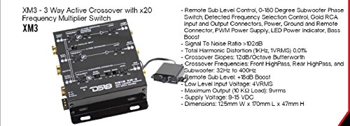 DS18 DS-XM3 Two-to-Three Way Electronic Crossover with Remote Control