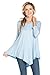 Frumos Womens Tunic for Leggings Round Neck Top Aqua 2XL