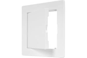 ECOPRO VENT 4" x 4" White Plastic Access Panel. Service Shaft Door Panel. Plumbing, Electricity, Heating, Alarm Wall Access Panel for Drywall. Bathroom Services Access Hole Cover. (4" x 4")