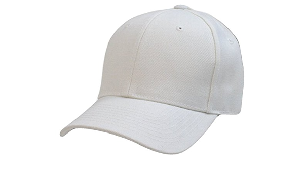 Plain white fitted hat Clearance
