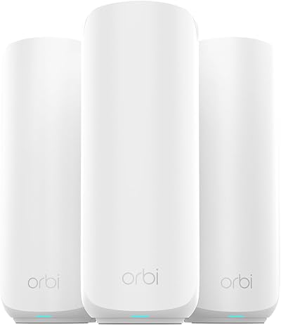 NETGEAR Orbi 370 Series WiFi 7 Mesh System RBE373 Router + 2 Satellites