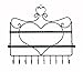 ARAD Metal Wall Mount Heart Shaped Jewelry Display Rack-Necklaces, Earrings, Bracelets-Black