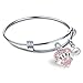 lauhonmin Gift for Family Nana Pink Crystal Love Heart Pendant Beads 8