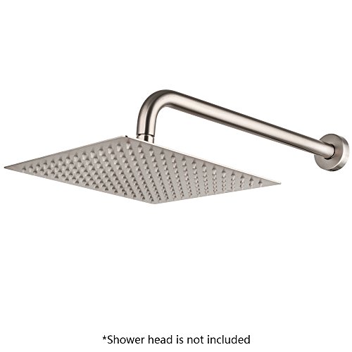 Lordear 16 Inch Shower Extension Arm Brushed Nickel Brass Long Shower