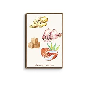 Framed Canvas Wall Art for Living Room, Bedroom Tasty Food Canvas Prints for Home Decoration Ready to Hanging - 16x24 inches