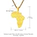 U7 Africa Map Pendant 18K Gold Plated Chain Vintage Ethnic Symbol Pattern African Necklace Hip Hop Jewelry for Men/Women