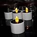 LEMON HOUR Set of 6 Romantic Solar Energy LED Light Candle Lamp Nightlight for Home Decor (Yellow Flickering)