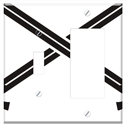 1-Toggle 1-Rocker/GFCI Combination Wall Plate Cover - Sword Swords Weapon Fight Knighthood Symbol