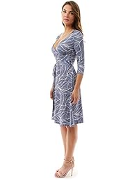 PattyBoutik vestido de primera línea cruzado de tela sintética para mujer