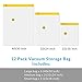 BAGPRO Space Saver Vacuum Sealer Bags (12-Pack) - Clothes Storage Bags are Perfect for Blankets, Towels and More - Includes 6 Large, 3 Medium and 3 Small Bags - Bonus Hand Pump Included for Travel