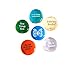 Lifeforce Glass Recovery Stones, 6 Daily Reminders for Encouragement in Sobriety on Glass Stones. Perfect for 12 Step Set II.