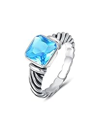 UNY Anillo antiguo de alambre trenzado de diseño inspirado en la marca de moda David