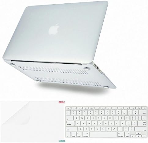SZHHDX 3in1 Frosted Matte Satins Soft-touch Hard Shell Case Cover &amp; Screen Protector for 13-inch Macbook Air (Model: A1369 and A1466) (Frost)