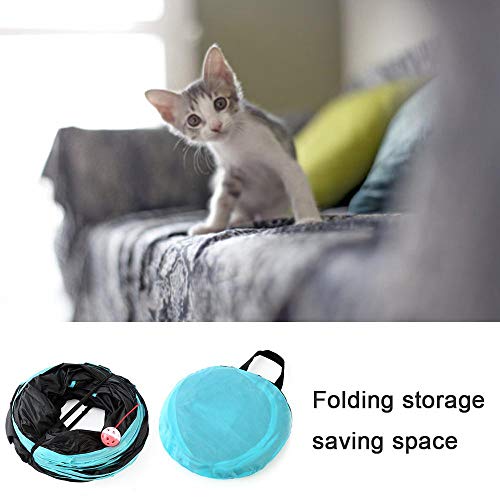 FOONEE Pet Cat Tunnel Toys 4 Way,Indoors Collapsible Cat Tunnels Tubes with Storage Bag,Large Cat Tunnel Play Toy Crinkle for Kitty, Puppy, Rabbits, Kitten, Guinea Pig Outdoor Playing - Thumbnail 2