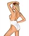 StyleDome Women Bodysuits Lace Backless Plunge V Neck Strap Halter Bodycon Babydoll White US 4