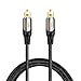 Digital Optical Audio Cable,CableCreation 15FT Toslink Male SPDIF Cable with Nylon Braided Fiber Optic Cord for Home Theater, Sound Bar, TV, PS4, Xbox, VD/CD & More.Black & Sliver