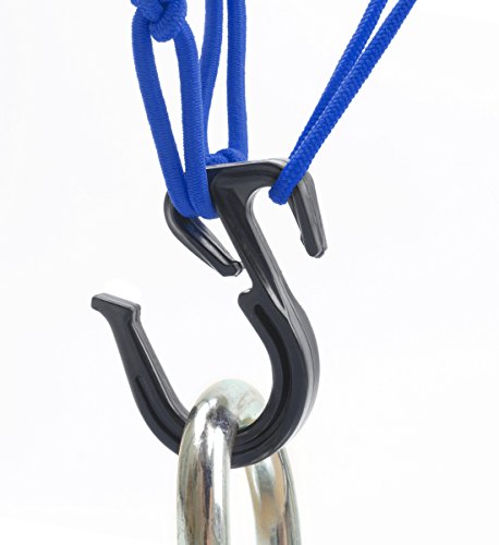 PowerTye 50153 Blue 15"X15" Cargo Net featuring 6 Adjustable Hooks & Tight 2"x2" Mesh