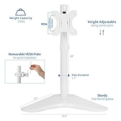 VIVO Single Monitor Desk Stand, Holds Screens up to