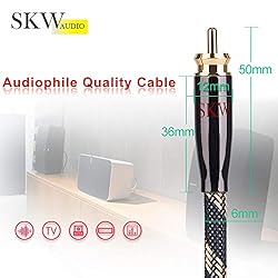 SKW Subwoofer Cable RCA to RCA Multiple Shield with