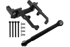 HOMESOGOOD Metal Servo Stand Mount, Axle Servo Brackets Remote Control Accessories for 1/10 RC Crawler Car AXial SCX10 II 90046 90047 Parts (Black)(Black)