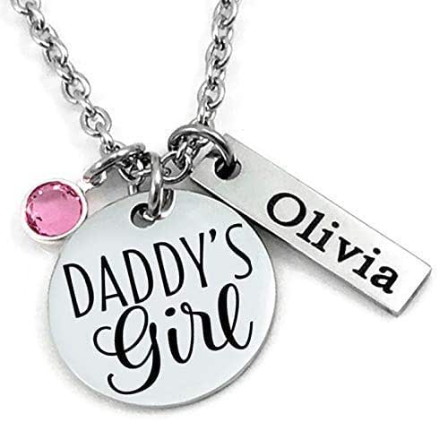 Daddy's Girl Laser Engraved Custom Necklace Personalized