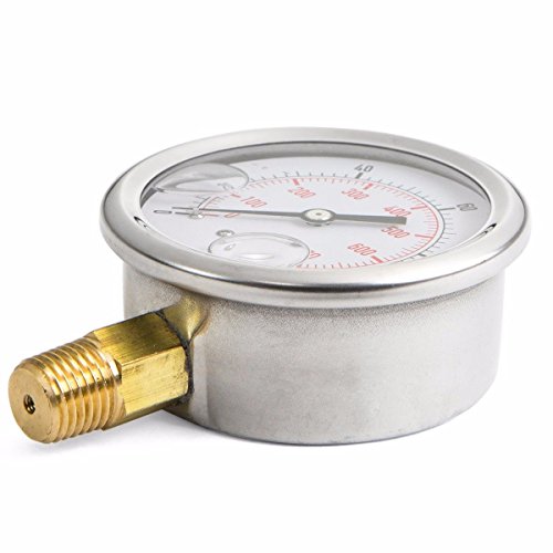 Seenshop51 Water Pressure Gauge 0-100 PSI Pool Spa Filter Side Mount 1/4" inch Pipe Thread