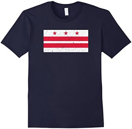 Men's Retro Vintage Washington DC Flag Shirt Men Women Kids T-Shir Medium Navy