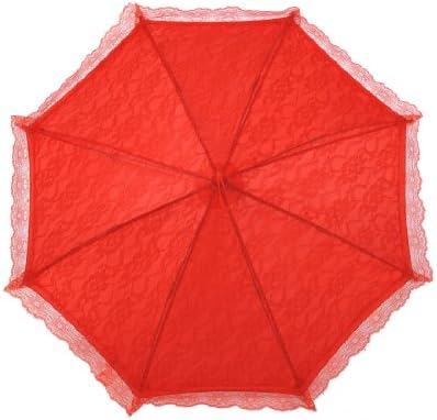 Remedios Only for Kids Wedding Flower Girl Lace Umbrella in Bright Red