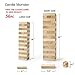 Giant Tumbling Timbers, Gentle Monster Wooden Toppling Tower, Classic Outdoor Games Stacking Toys for Adult Kids Family, Jumbo Hardwood Blocks Lawn Games 56Pcs 5 Feet