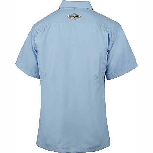 Hook & Tackle Men's Seacliff 2.0 Short Sleeve Fishing Shirt Sky Blue Large