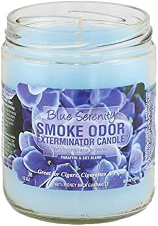 Blue Serenity Orange Lemon Splash 13 Oz Smoke Odor Exterminator 13 Oz Jar Candle Home Decor Jar Candles Semo Es