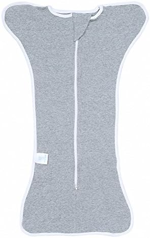 Soft Newborn Swaddle, BABFLY Baby Toddlers Zipadee-Zip Breathable Sleep Sack, Cotton Wearable Blanket Sleeping Bag Sleepbag,Infant Wrap(2-6 months) (Grey)