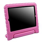 HDE Shock Proof iPad Case for Kids Bumper Cover Handle Stand for Apple iPad 2 iPad 3 iPad 4 (Light Pink)