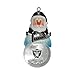 NFL Oakland Raiders Snow Globe Ornament, Silver, 1.5