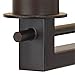 Franklin Iron Works Easley Modern Swing Arm Adjustable Wall Lamp with Cord Matte Bronze Brown Plug-in Light Fixture Dimmable Fabric Drum Shade for Bedroom Bedside Living Room Reading Kitchen