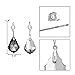 EleQueen 925 Sterling Silver CZ Baroque Drop Leaf Dangle Earrings Grey-Black Made with Austrian Crystal