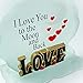 I Love You To The Moon and Back Plaque - Tabletop Decorative Sign for Mom Grandma Daughter - Wife Sweetheart -Engagement Wedding Anniversary - 4.5