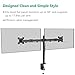 WALI Dual LCD Monitor Fully Adjustable Desk Mount Stand Fits Two Screens up to 27”, 22 lbs. Weight Capacity per Arm (M002LM), Blackthumb 1