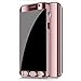 Galaxy Note 8 Case, Ultra Slim Electroplate 360 Degree Full Body Protection Mirror Case with Tempered Glass Screen Hard PC Protector for Samsung Galaxy Note 8 (Rose Gold)