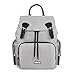 Diaper Bag Backpack - Hafmall Waterproof Multifunction Baby Back Pack Nappy Bag for Traveling, Stylish & Large Capacity (Gray)