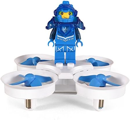 E011 Mini 2.4G Headless Mode With 60000RPM 716 Coreless Motor Toy Brick RC Quadcopter RTF(blue)
