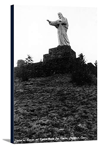 Cassells, Colorado - Santa Maria del Monte Statue of Christ Photograph (11 3/8x18 Gallery Wrapped Stretched Canvas)