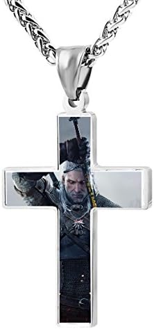 wizarid Cross Polished Religious Jewelry Pendant Necklace For Men and Women