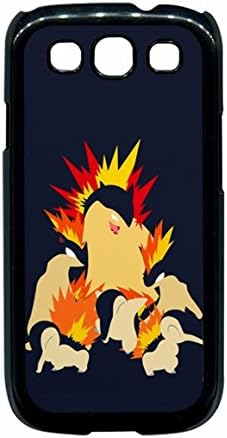 Cyndaquil - Quilava - Typhlosion Case (Device Samsung Galaxy S3) / Color Black Rubber