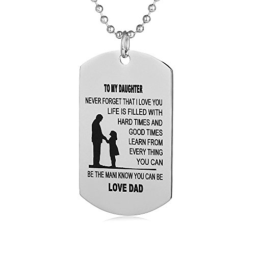 daddy daughter dog tag necklace