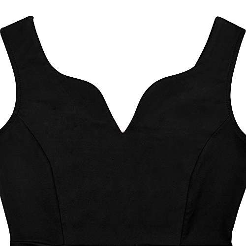 Dreaweet Women's V-Neck Sleeveless Scalloped A-Line Cocktail Party Wedding Dress