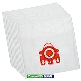 CompatibleBags Miele FJM Compatible Canister Vacuum Bags (10 Pack) with 4 Filters