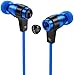 Sentey Black/Blue Earbuds Earphones in Ear Headphones Headset Metal Audiophile for Music Running Travel Carrying Case Included Tangle Free Cable Oryon LS-4217 Inline Control Microphone Kids Men Girls