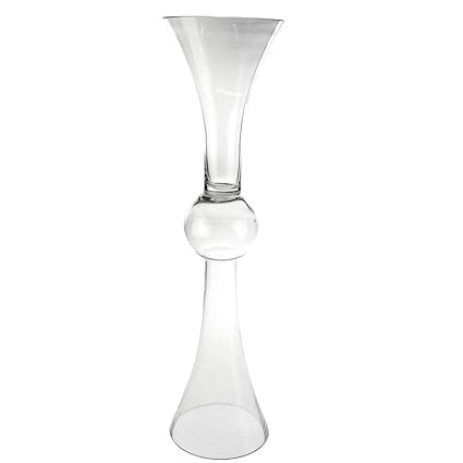 Homeford Tall Reversible Trumpet Clear Glass Vase 36 Inch Amazon