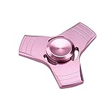 SMAZ LIFE Anti-Anxiety Fidget Spinner Toy Helps Focusings EDC Focus Toy for Kids & Adults - Best Stress Reducer Relieves ADHD Anxiety and Boredom Ceramic Cube Bearing (Aluminium Pink)